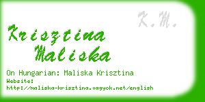 krisztina maliska business card